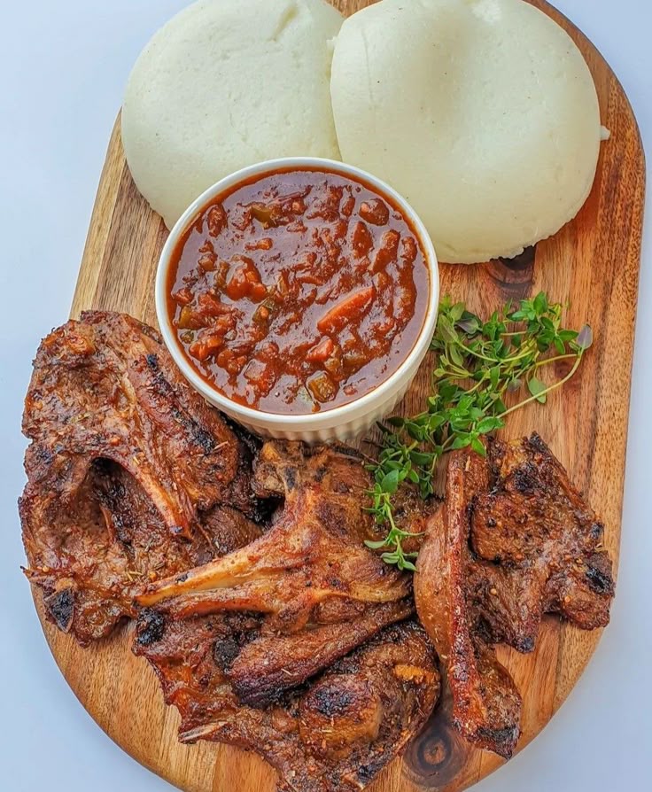Nyama choma with Ugali 