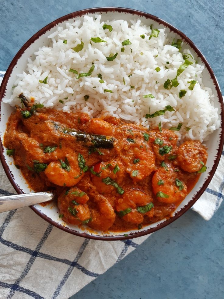 Prawn Curry with Rice 
