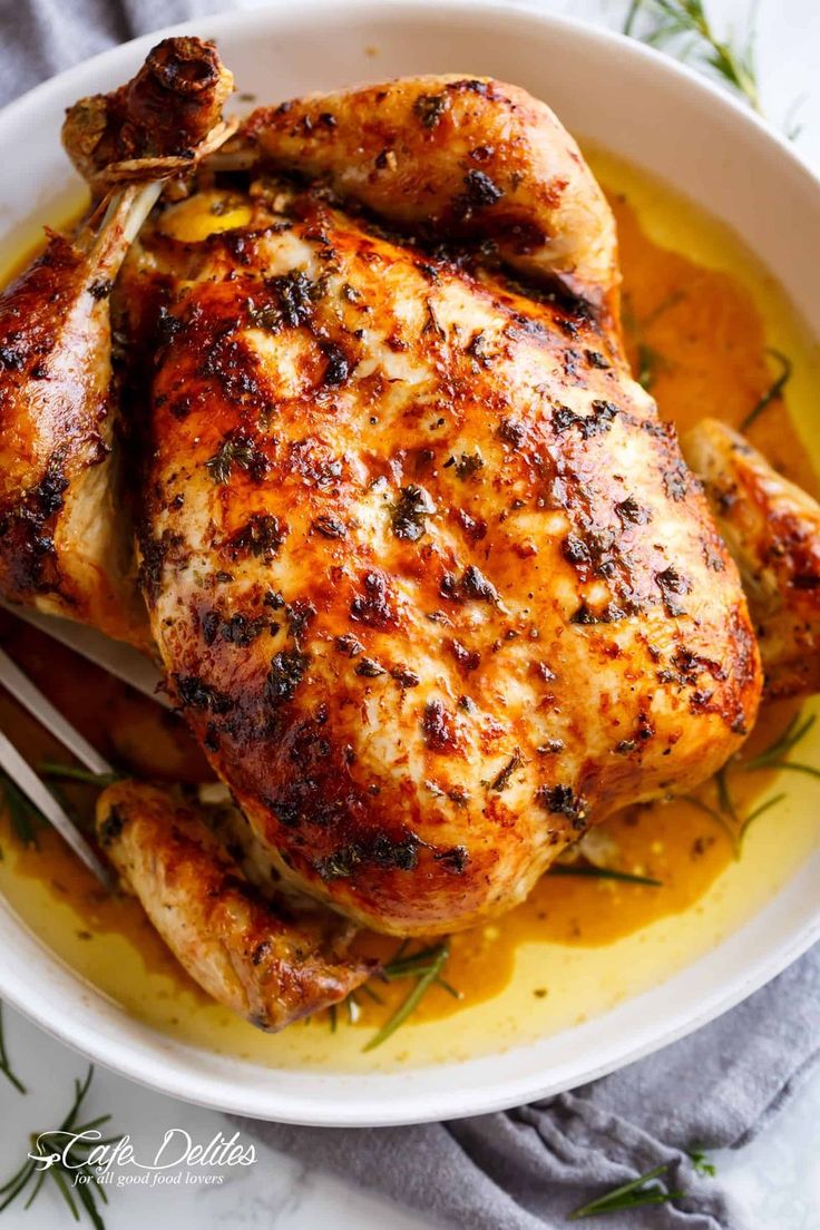 Roast Chicken with Herb Sauce