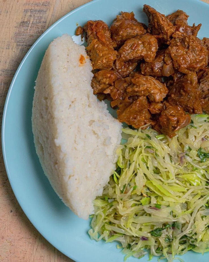 Ugali Greens and Cabbage 