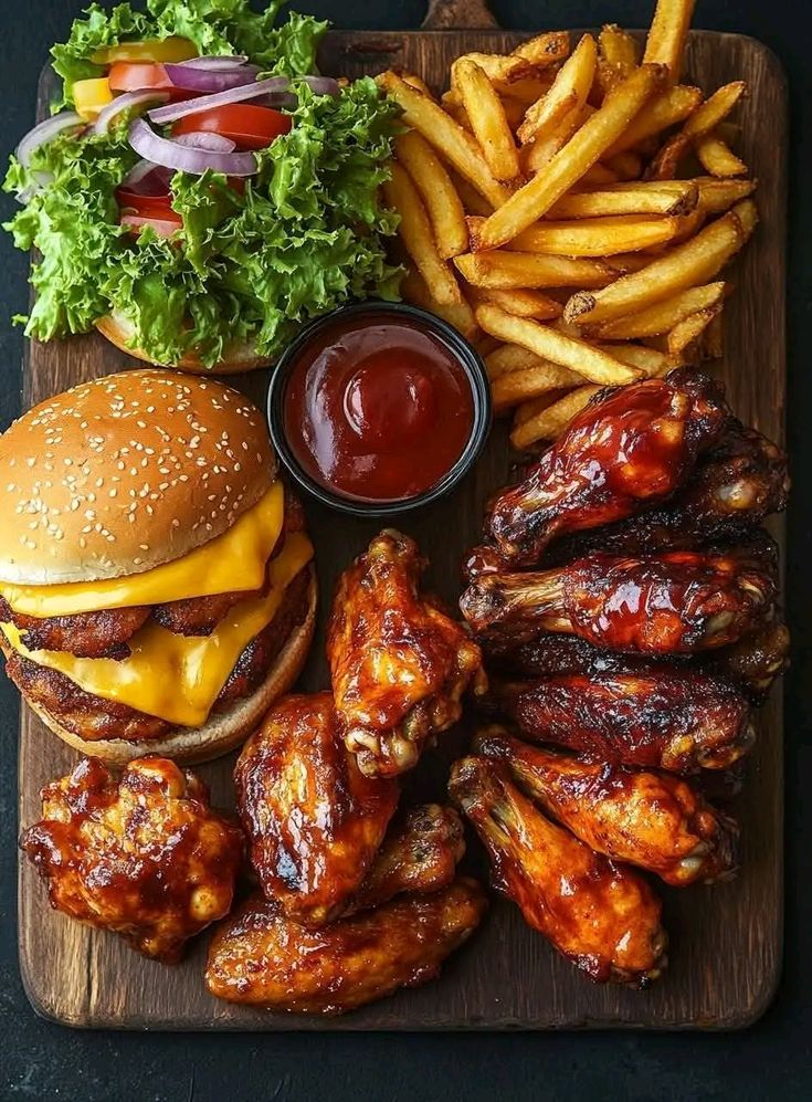 8 Grilled Wings+Fries 