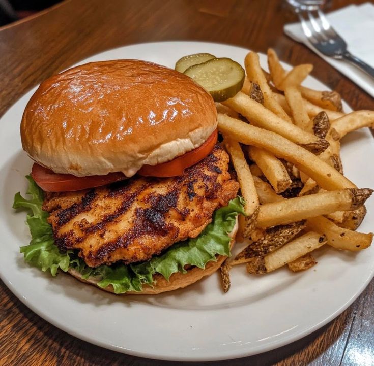 Gilled Chicken Sandwich+Fries